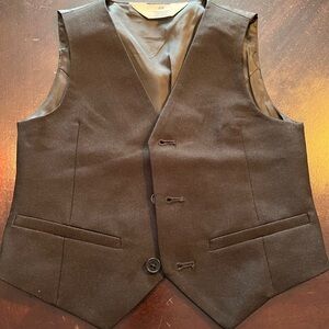 Boys Classic Black Buttoned Vest